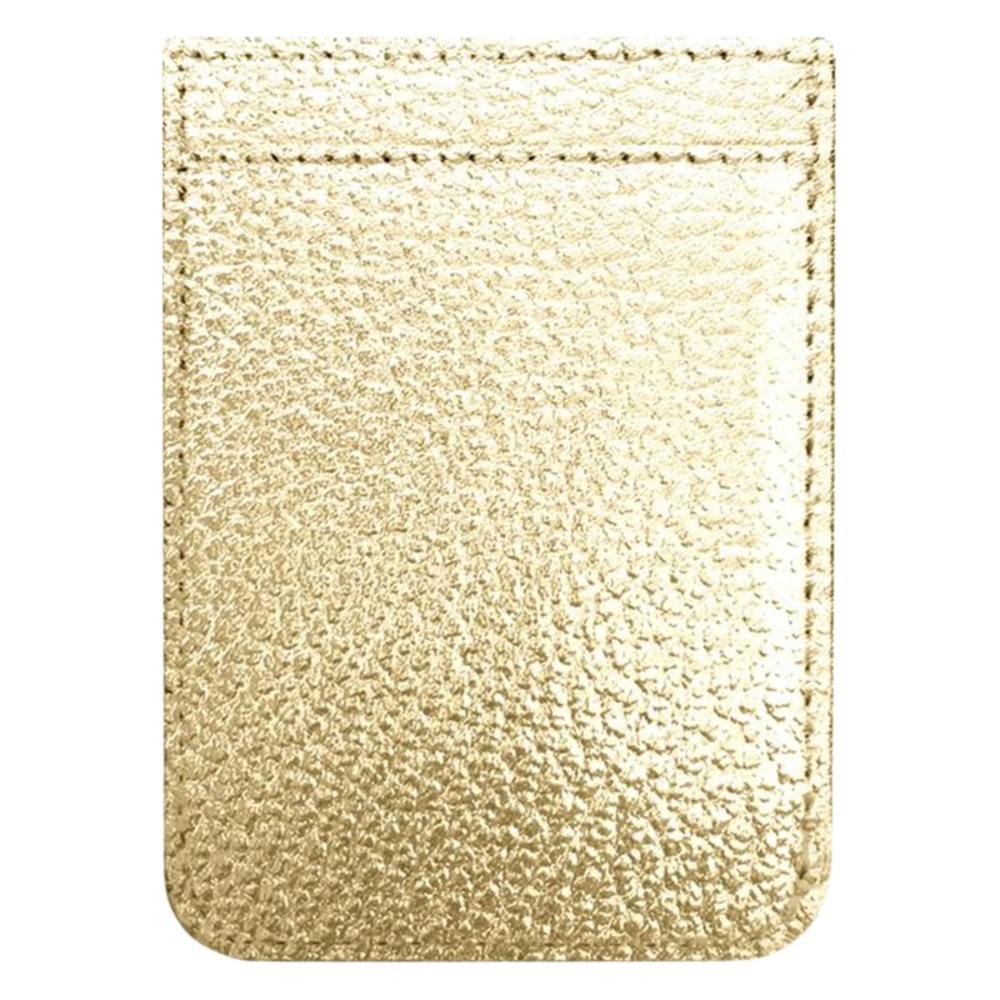 🆕 IDECOZ Faux Leather Phone Pocket Wallet in Gold BNIB